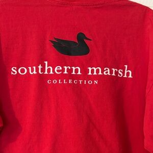 Southern Marsh Scarlet Tee with Black Logo
